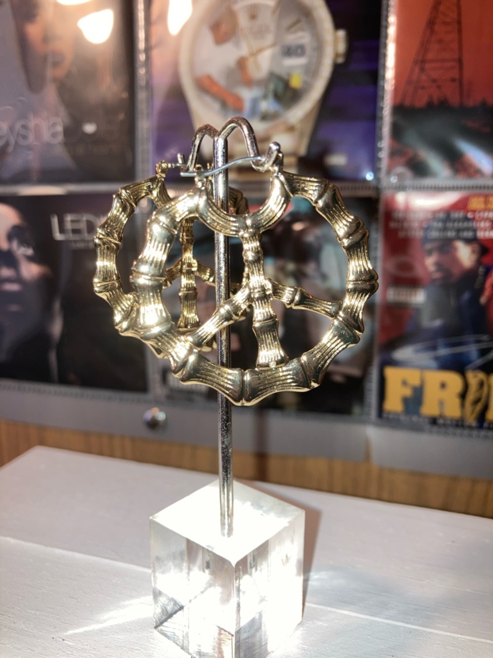 “Peace” Hoop Earrings